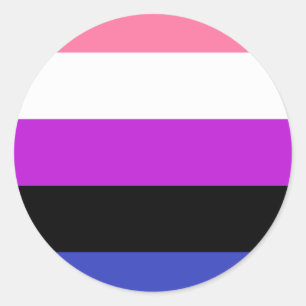 Gendervloeide Pride Flag Ronde Sticker