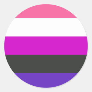 Gendervloeide Pride Flag Ronde Sticker