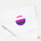 Gendervloeide Pride Flag Ronde Sticker (Envelop)