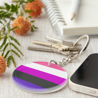 Gendervloeide Pride Flag Sleutelhanger
