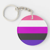 Gendervloeide Pride Flag Sleutelhanger (Voorkant)
