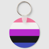 Gendervloeide Pride Flag Sleutelhanger (Voorkant)