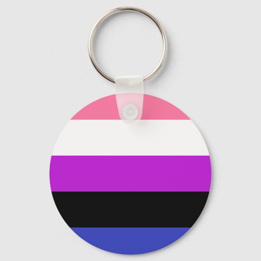 Gendervloeide Pride Flag Sleutelhanger (Voorkant)