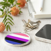 Gendervloeide Pride Flag Sleutelhanger (Zijkant)