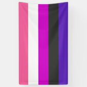 Gendervloeide Pride Flag Spandoek (Verticaal)