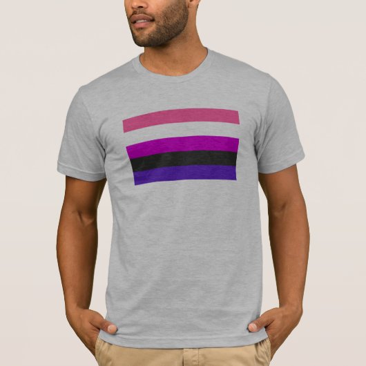 Gendervloeide Pride Flag T-shirt (Voorkant)