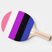 Gendervloeide Pride Flag Tafeltennisbatje (Zijkant)