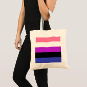 Gendervloeide Pride Flag Tote Bag (Voorkant (product))