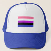 Gendervloeide Pride Flag Trucker Pet (Voorkant)