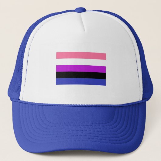 Gendervloeide Pride Flag Trucker Pet (Voorkant)