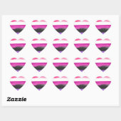 Gendervloeide Pride Paint Hart Sticker (Vel)