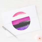 Gendervloeide Pride Paint Ronde Sticker (Envelop)