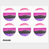Gendervloeide Pride Paint Ronde Sticker (Vel)