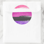 Gendervloeide Pride Paint Ronde Sticker (Tas)