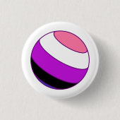 Gendervloeide Pride Sphere Ronde Button 3,2 Cm (Voorkant)