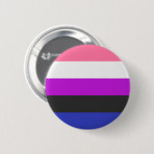 Gendervloeide Queer Pride Flag Button Pin (Voorkant /achterkant)