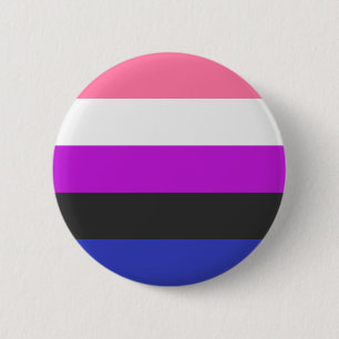 Gendervloeide Queer Pride Flag Button Pin