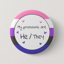 Gendervloeien Hij/Zij Pronoun Pin