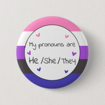 Gendervloeien Hij/Zij Pronoun Pin