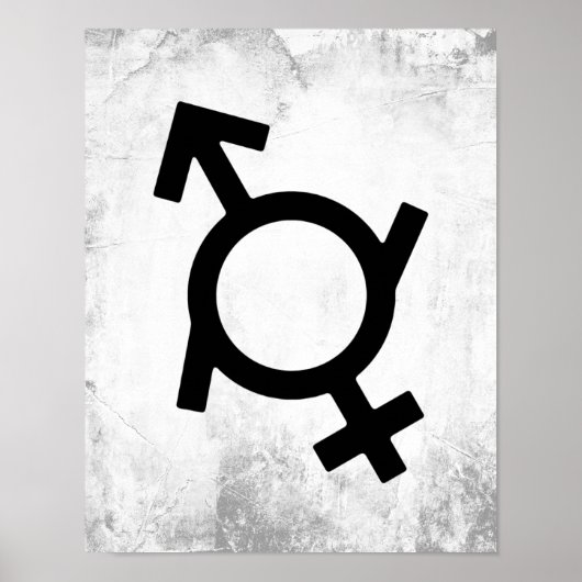 Gendervloeiend gendersymbool poster (Voorkant)