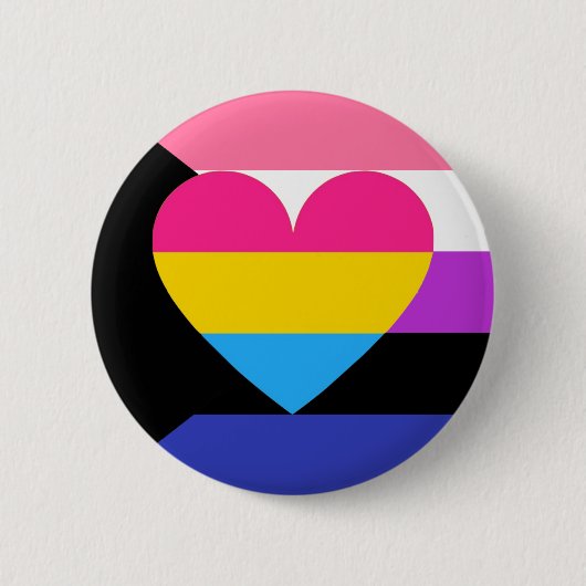 Gendervloeiende Panromantische Demisexual Pride Bu Ronde Button 5,7 Cm (Voorkant)