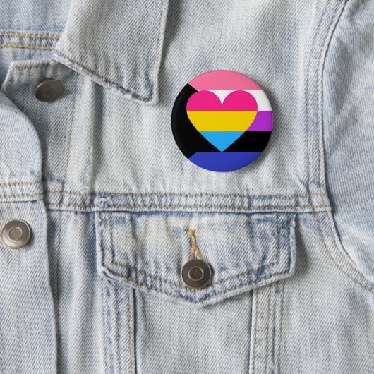 Gendervloeiende Panromantische Demisexual Pride Bu Ronde Button 5,7 Cm (In situ)