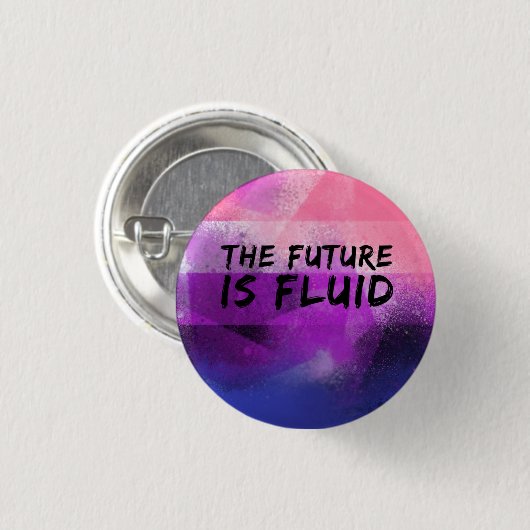 Gendervloeiing De toekomst is vloeiend Ronde Button 3,2 Cm (Voorkant /achterkant)