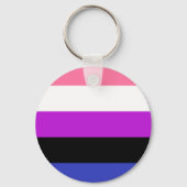 Gendervloeiing vlag-toetsencombinatie sleutelhanger (Voorkant)