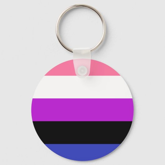 Gendervloeiing vlag-toetsencombinatie sleutelhanger (Voorkant)