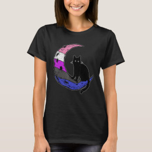 GendervloeiMoon Cat Pride Flag Lgbt Subtle Gay No. T-shirt