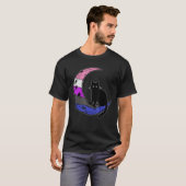 GendervloeiMoon Cat Pride Flag Lgbt Subtle Gay No. T-shirt (Voorkant volledig)