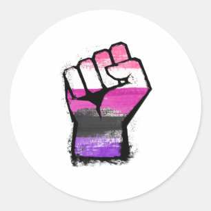 Gendervloeiprotestlijst Ronde Sticker