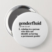 Gendervloeistofdefinitie - gedefinieerde LGBTQ-ter Ronde Button 4,0 Cm (Voorkant /achterkant)