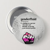 Gendervloeistofdefinitie - gedefinieerde LGBTQ-ter Ronde Button 7,6 Cm (Voorkant /achterkant)
