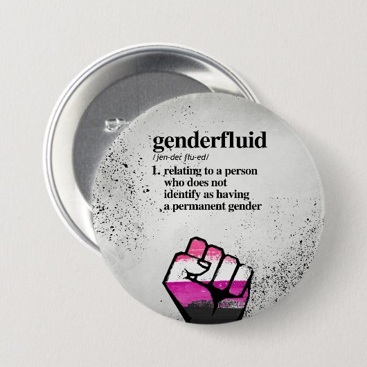 Gendervloeistofdefinitie - gedefinieerde LGBTQ-ter Ronde Button 7,6 Cm (Voorkant /achterkant)