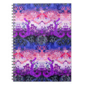 Gendervloeistofdragon Damask - Gendervloeide Pride Notitieboek (Voorkant)