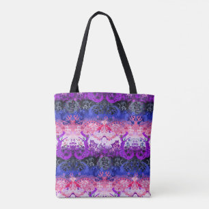Gendervloeistofdragon Damask - Gendervloeide Pride Tote Bag
