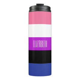Gendervloeistofvlag Thermal Tumbler Thermosbeker