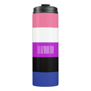 Gendervloeistofvlag Thermal Tumbler Thermosbeker