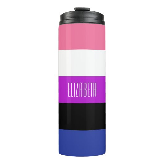 Gendervloeistofvlag Thermal Tumbler Thermosbeker (Voorkant)