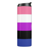 Gendervloeistofvlag Thermal Tumbler Thermosbeker (Gedraaid links)