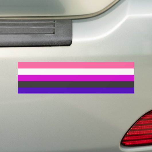 Gendervloeivlag Bumpersticker (Op auto)