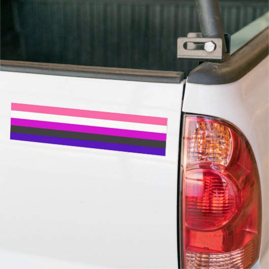 Gendervloeivlag Bumpersticker (Op Truck)