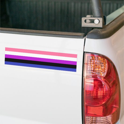 Gendervloeivlag Bumpersticker (Op Truck)