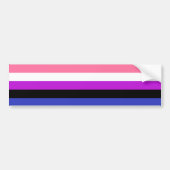 Gendervloeivlag Bumpersticker (Voorkant)