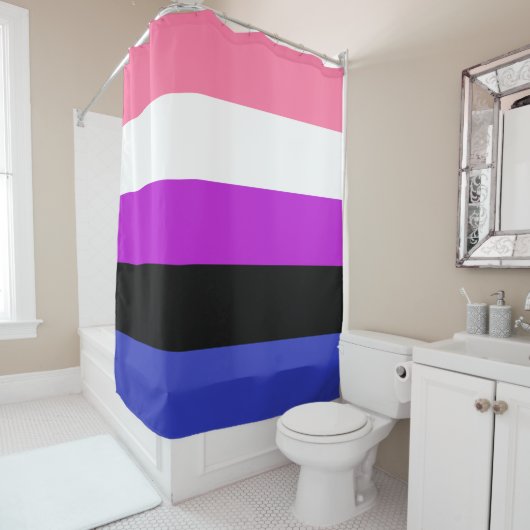 Gendervloeivlag Douchegordijn (In situ)