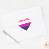 Gendervloeivlag Hart Sticker (Envelop)