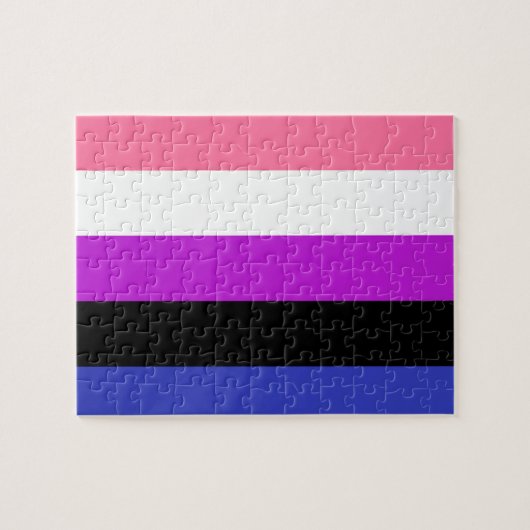 Gendervloeivlag Legpuzzel (Horizontaal)