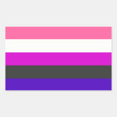 Gendervloeivlag Rechthoekige Sticker (Voorkant)