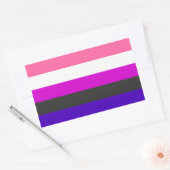 Gendervloeivlag Rechthoekige Sticker (Envelop)